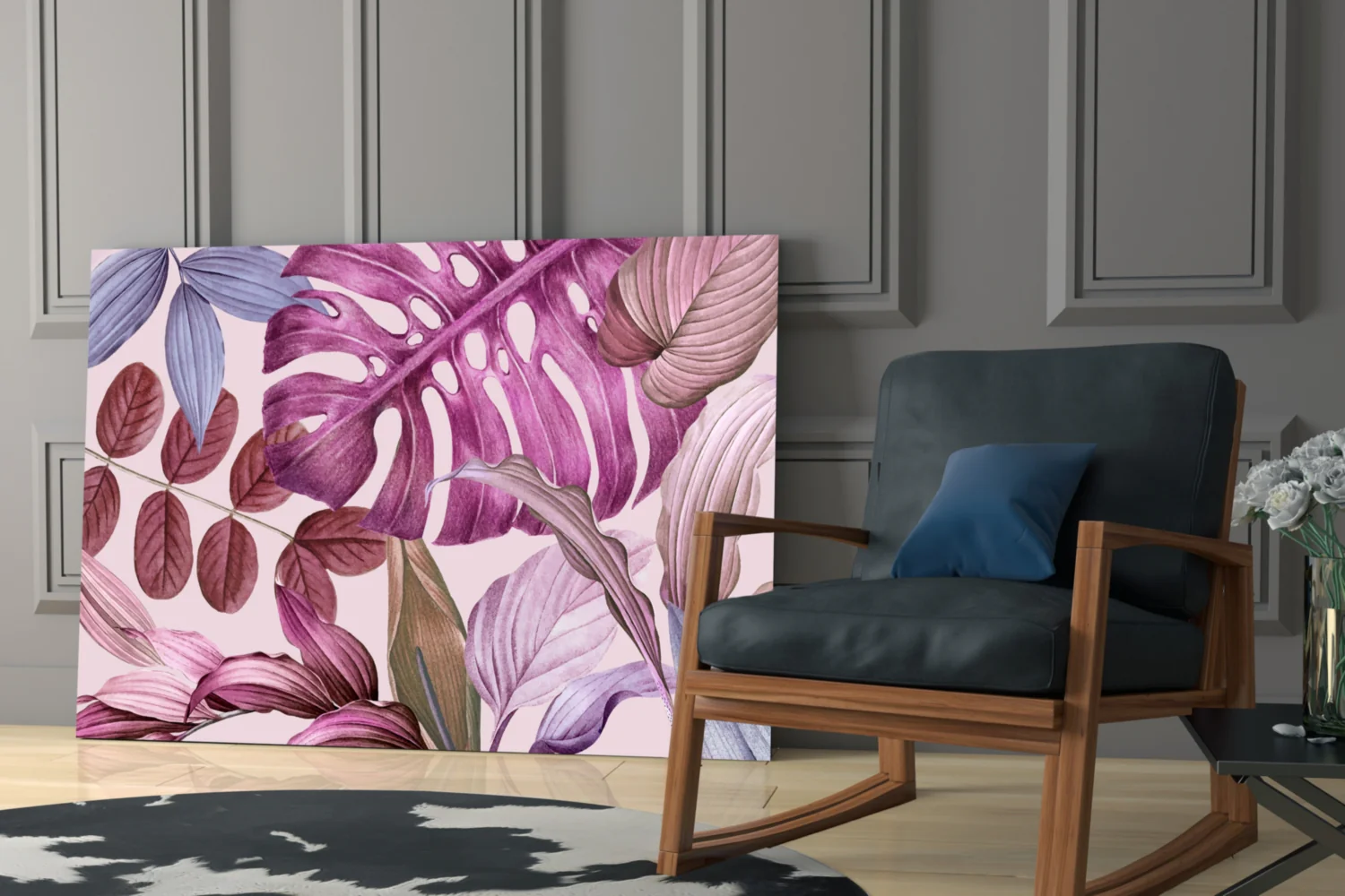 Tropical Leaves Glass Wall Art - Image 6
