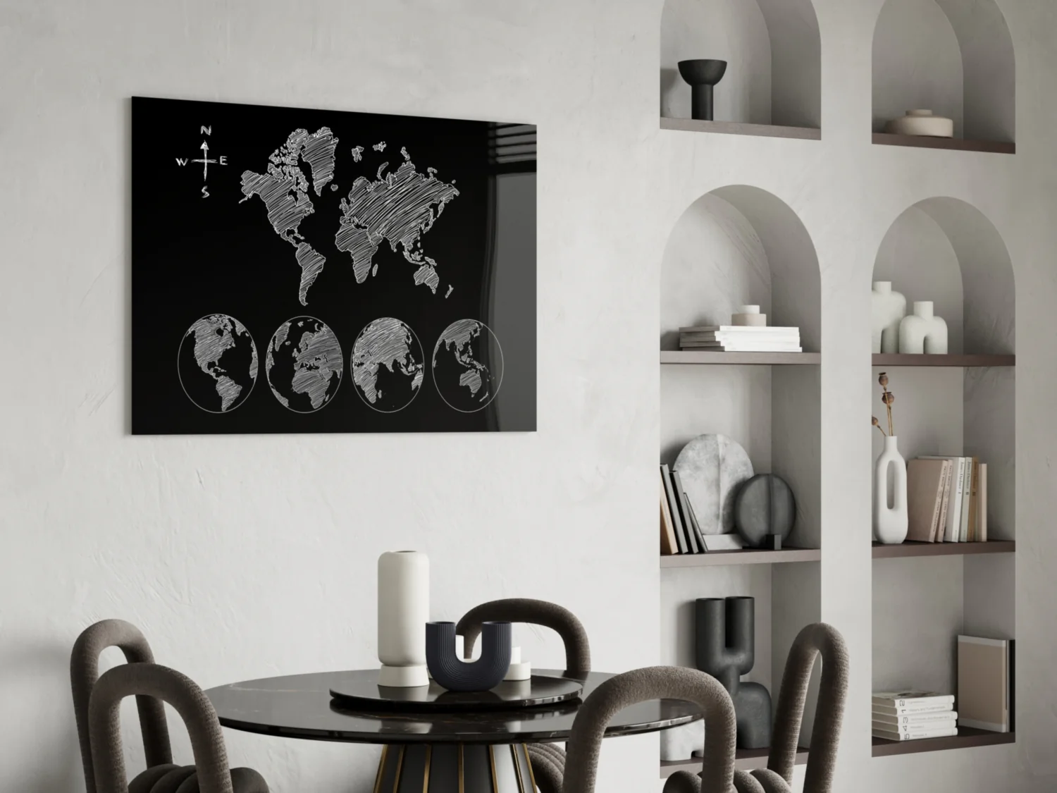 Continents Glass Wall Art - Image 5