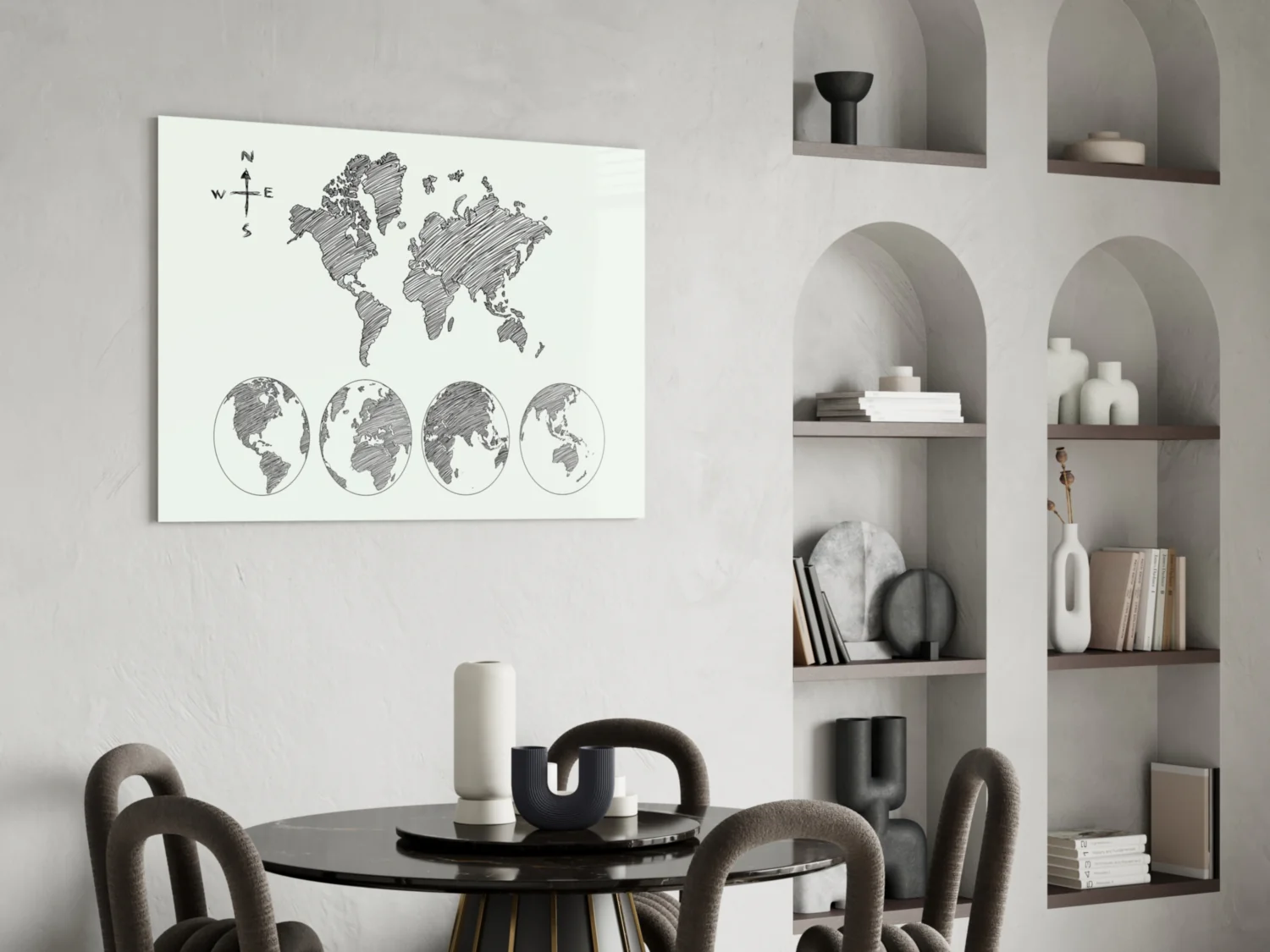 Continents Glass Wall Art - Image 5