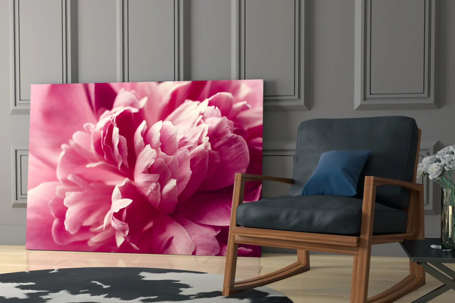 Pink Flower Glass Wall Art - Image 6