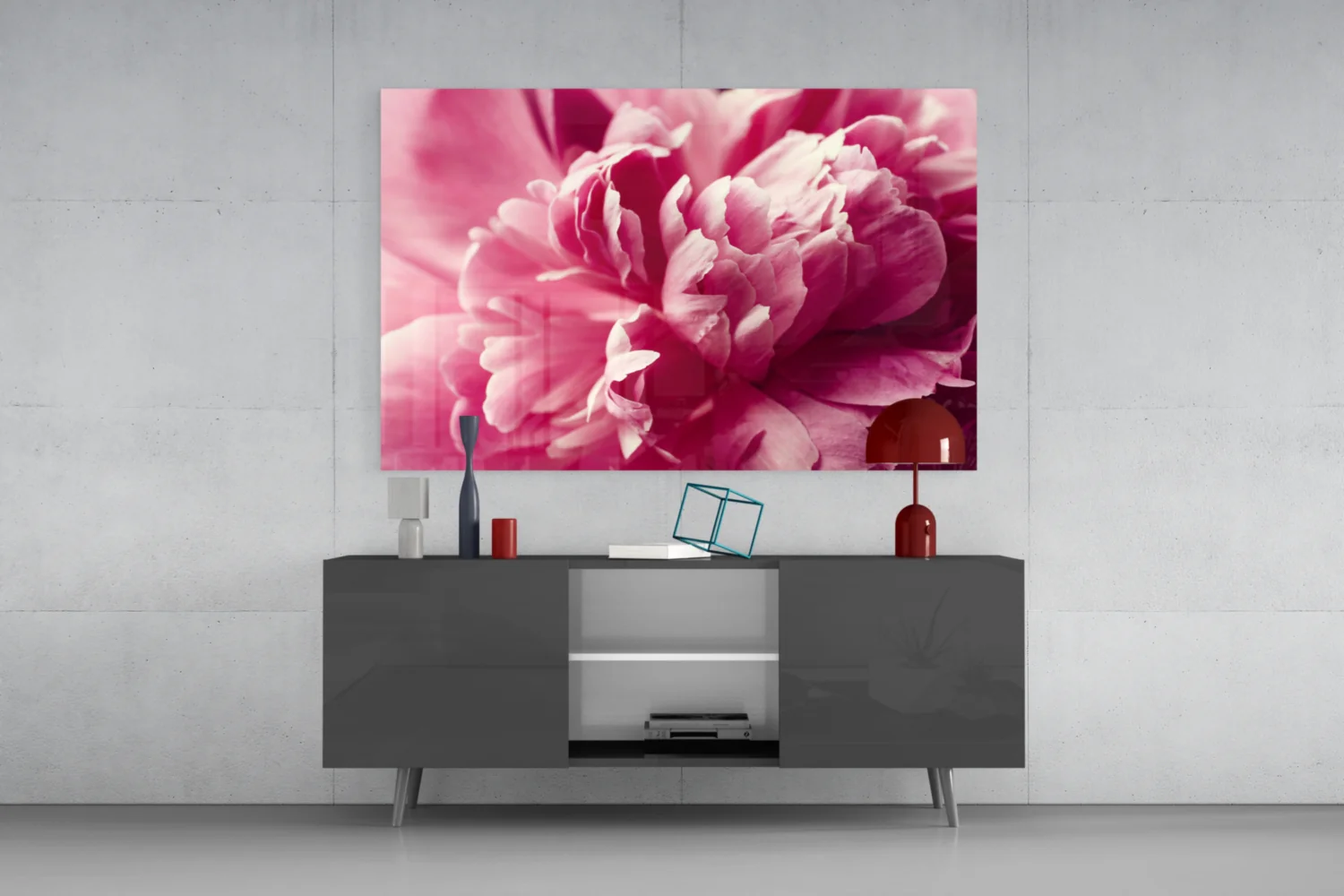 Pink Flower Glass Wall Art - Image 8