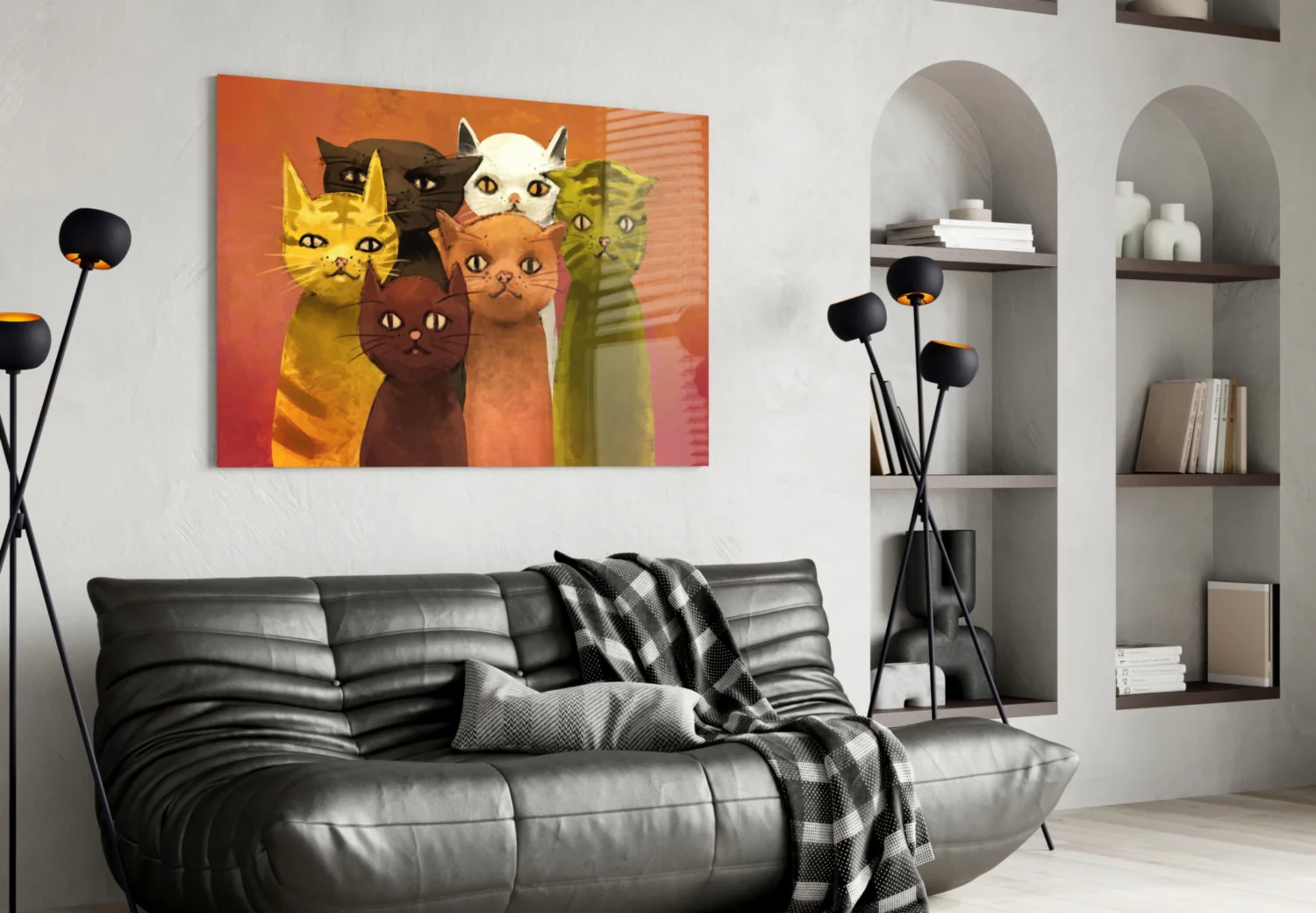 Cats Glass Wall Art - Image 4