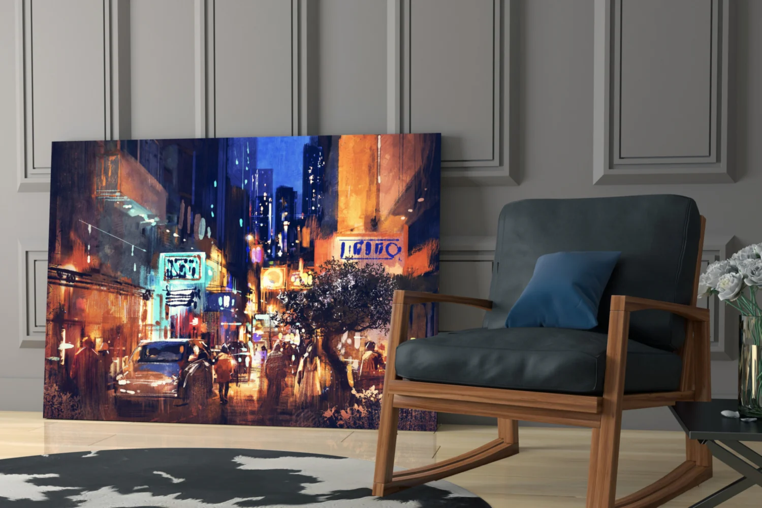 City Night Glass Wall Art - Image 6