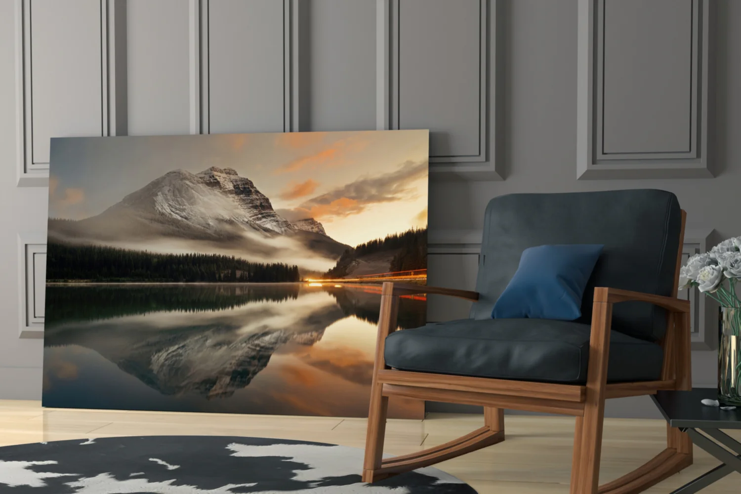 Lake and Mountain Landscape Glass Wall Art - Image 6