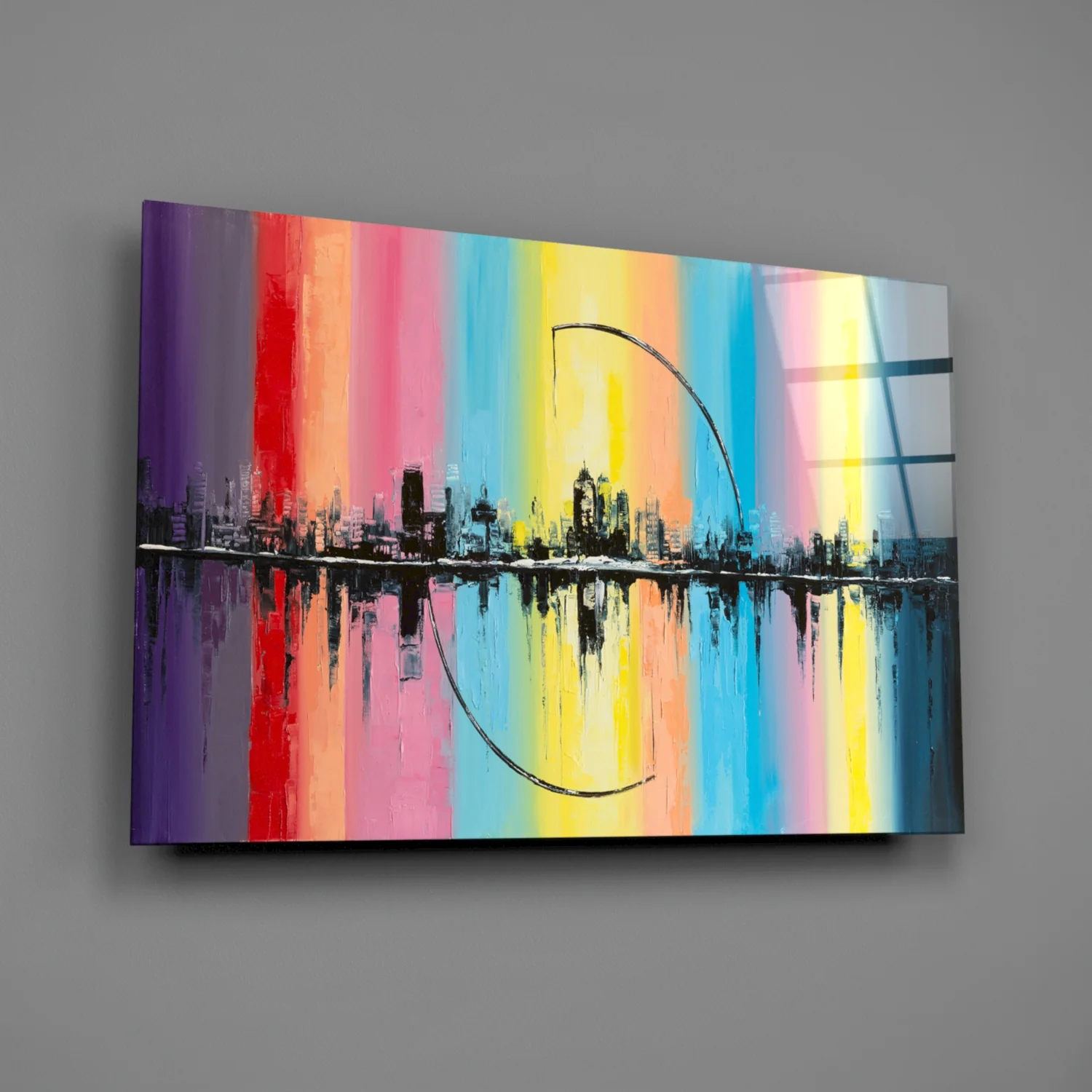 City Silhouette Glass Wall Art - Image 2