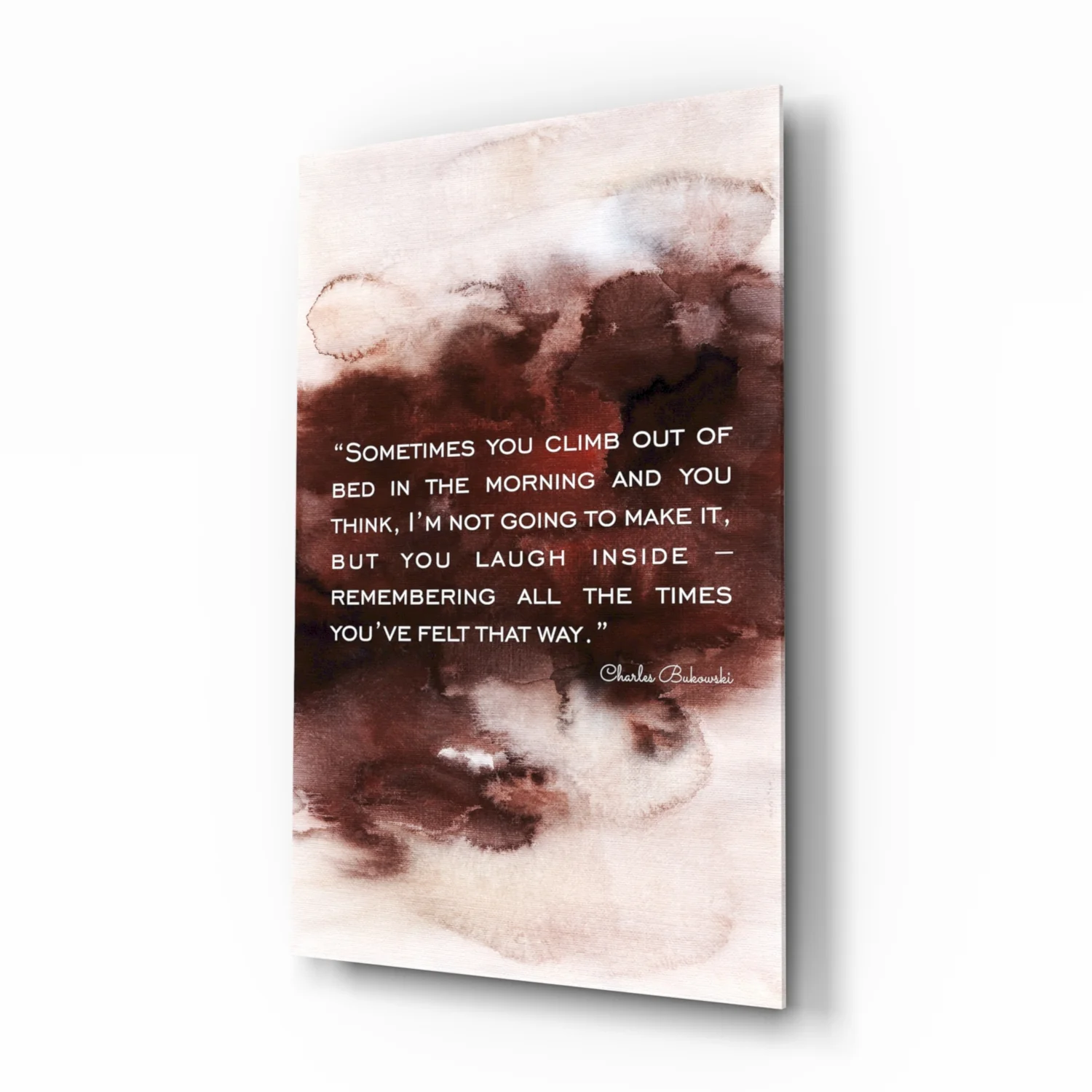 Typewriter Poetry Glass Wall Art