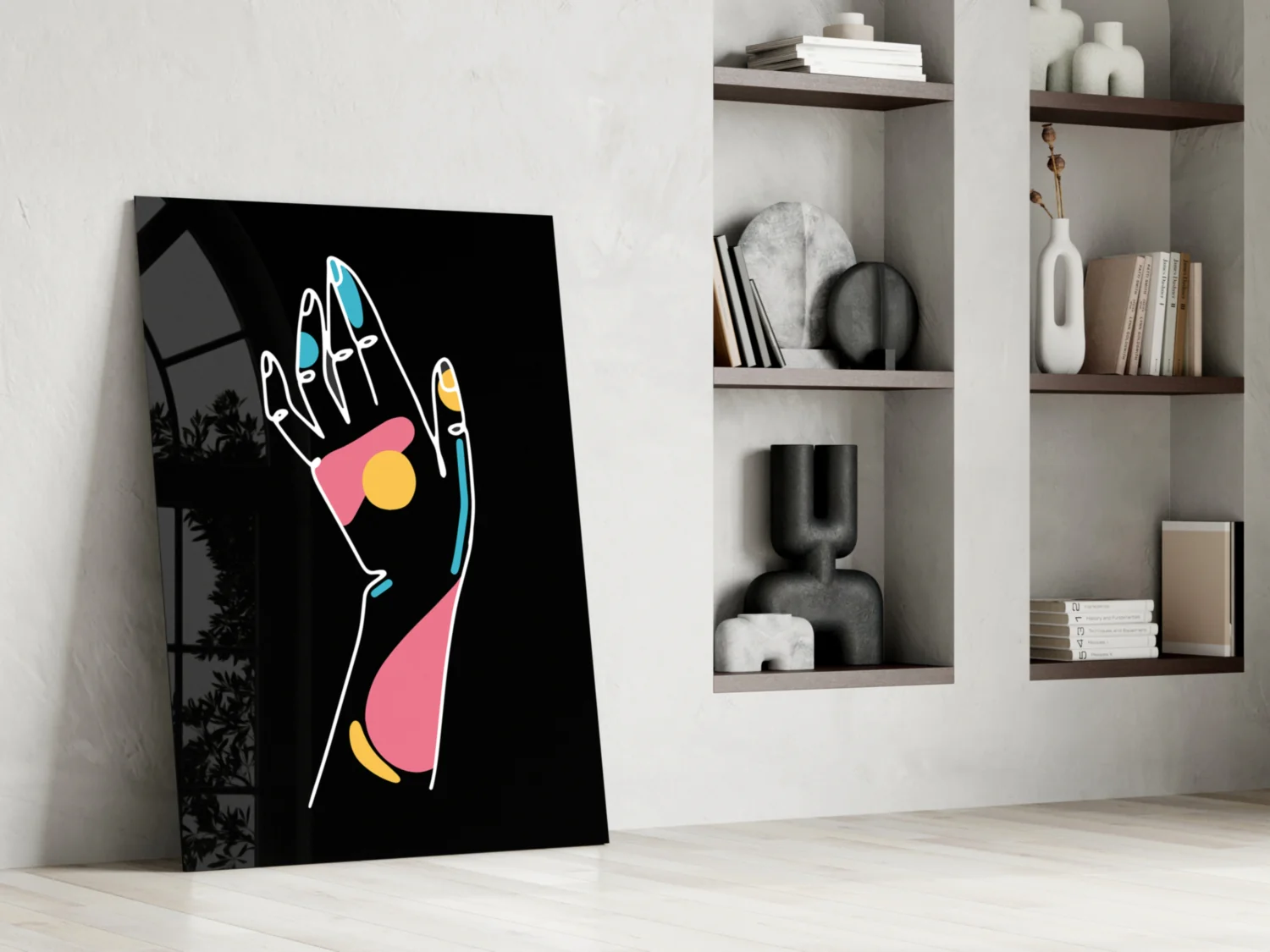 Abstract Colorful Hand Glass Wall Art - Image 6