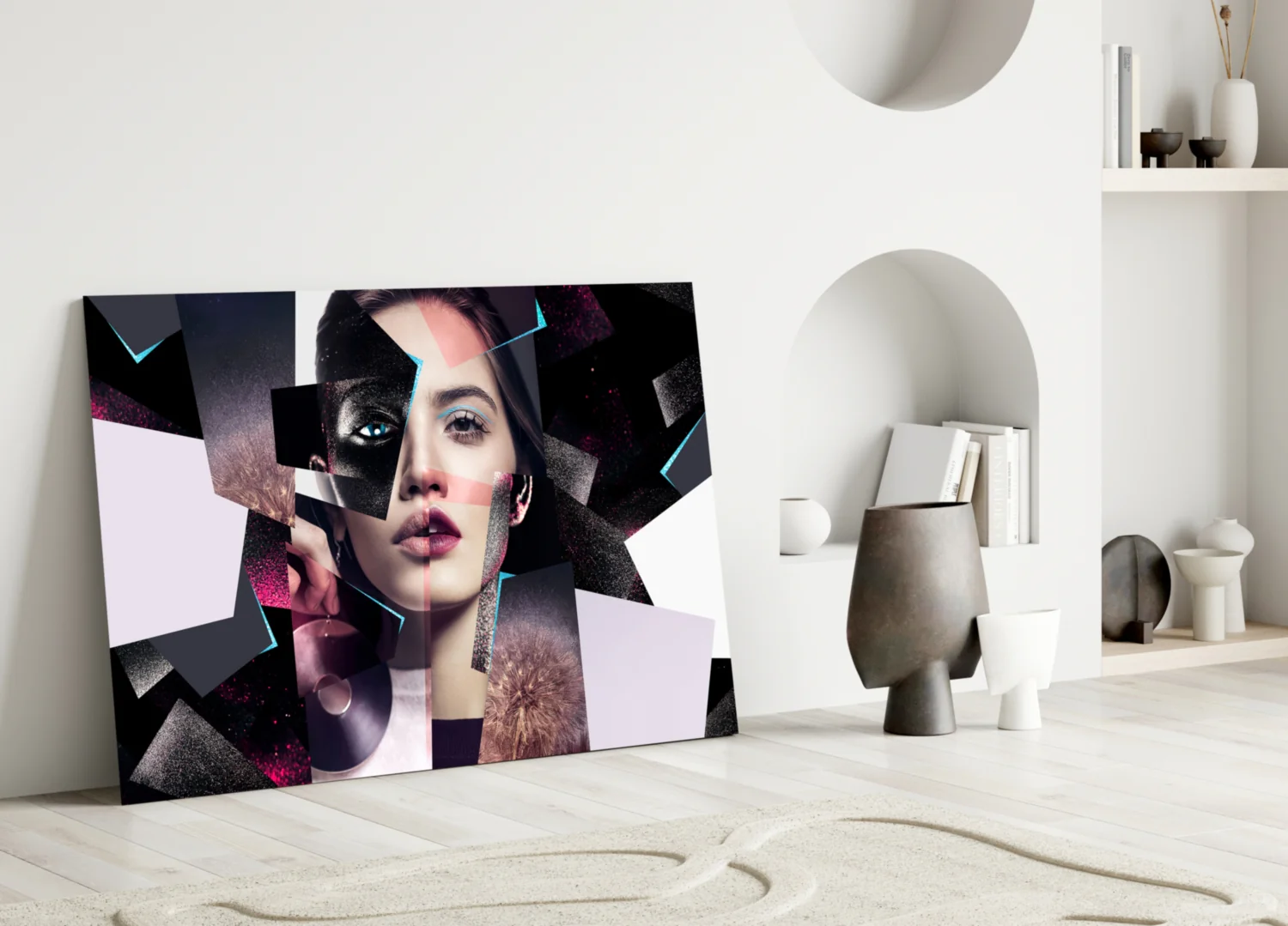 Effect Woman Glass Wall Art - Image 3