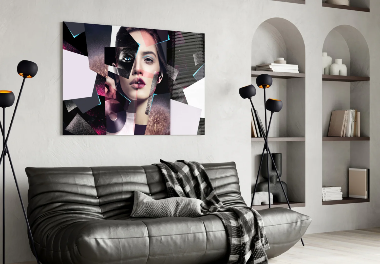 Effect Woman Glass Wall Art - Image 4