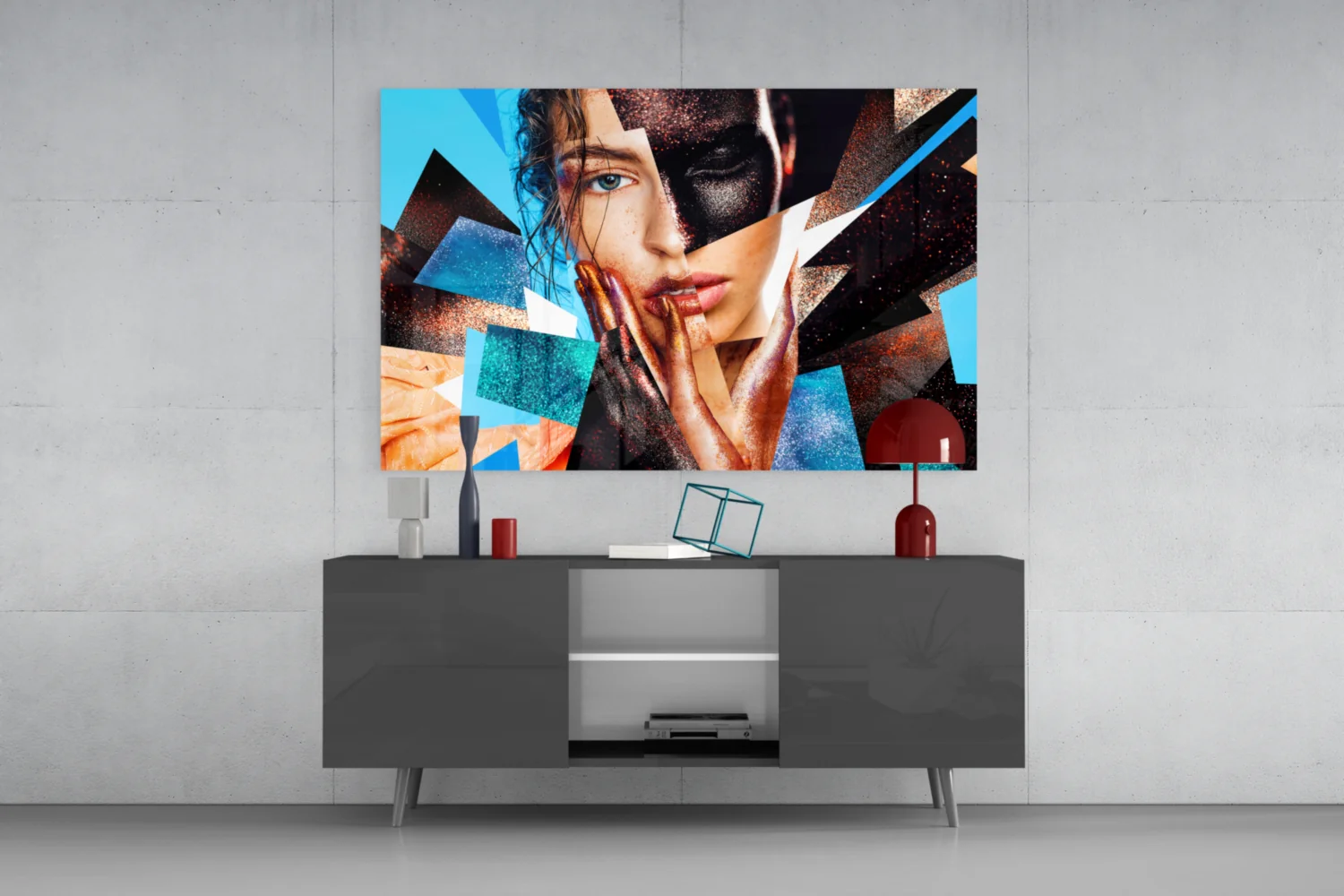Effect Woman Glass Wall Art - Image 8