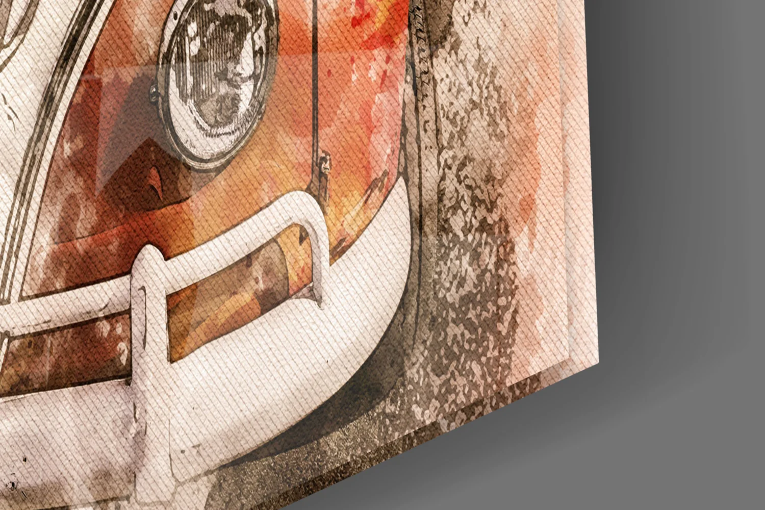 Retro Bubble Minibus Glass Wall Art - Image 7