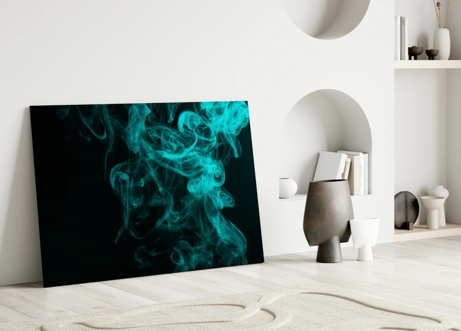 Green Smoke Glass Wall Art - Image 3