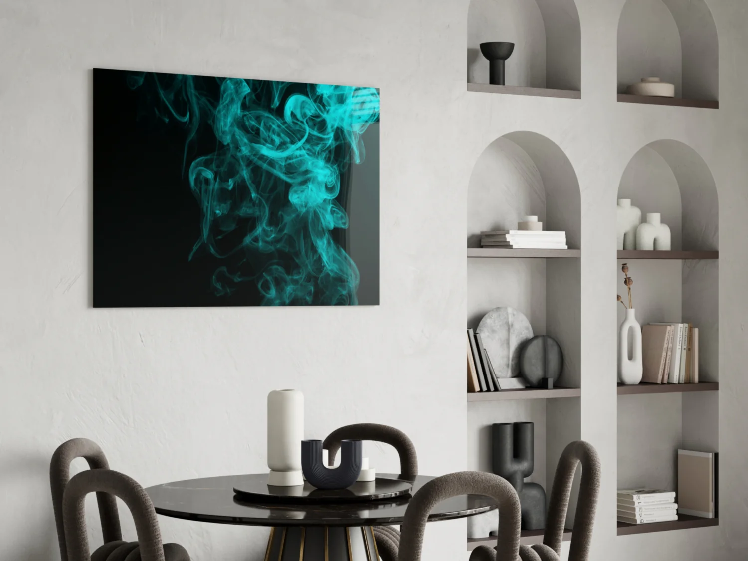 Green Smoke Glass Wall Art - Image 5