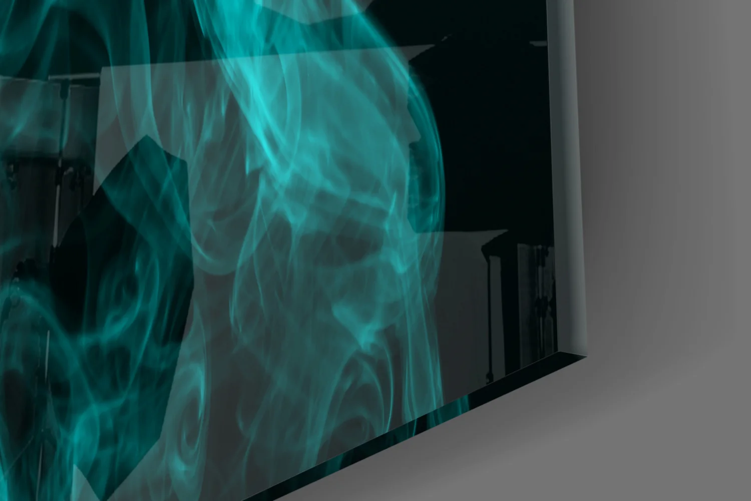 Green Smoke Glass Wall Art - Image 7