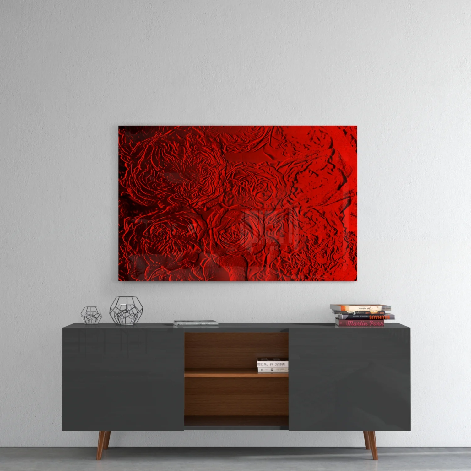 Rose Patterned Glass Wall Art - Image 8