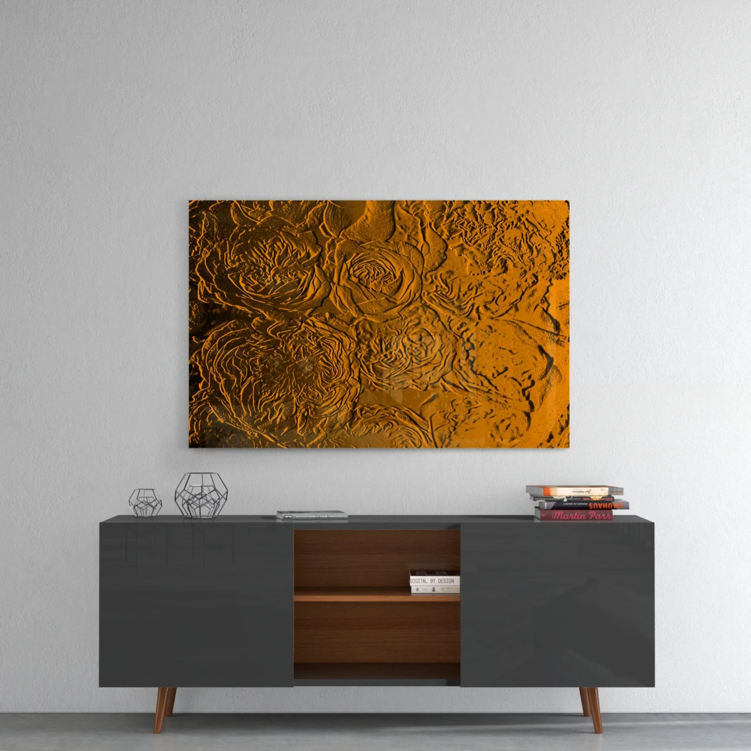 Rose Patterned Glass Wall Art - Image 8