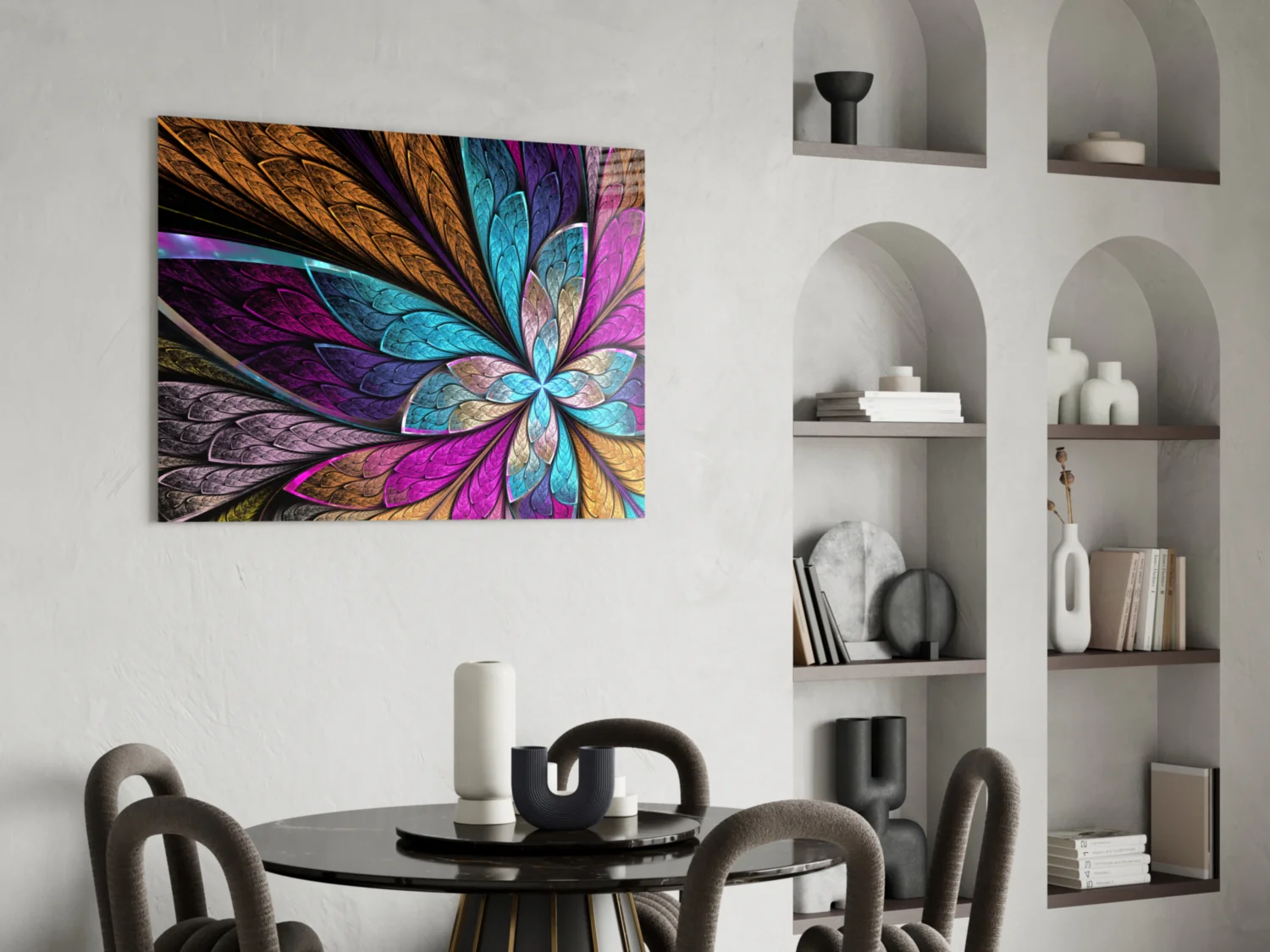 Colorful Flower Glass Wall Art - Image 5