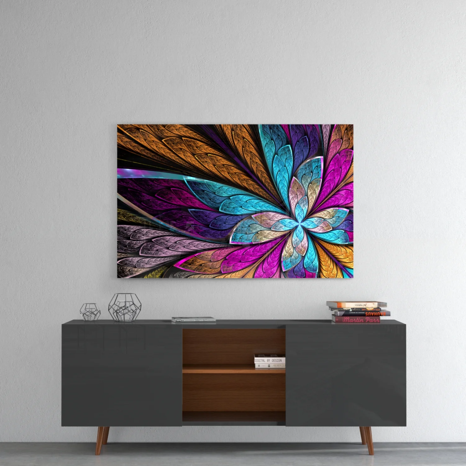 Colorful Flower Glass Wall Art - Image 8