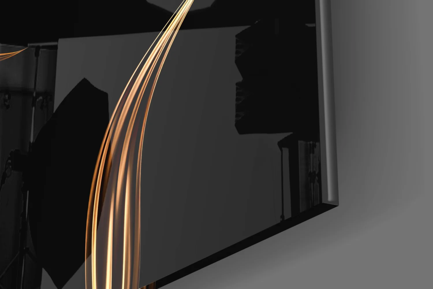 Golden Flower Glass Wall Art - Image 7