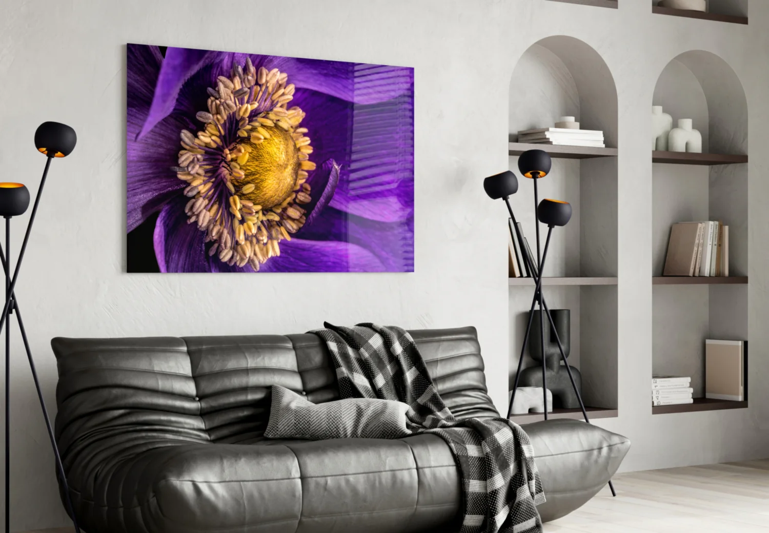 Yellow Flower Glass Wall Art - Image 4