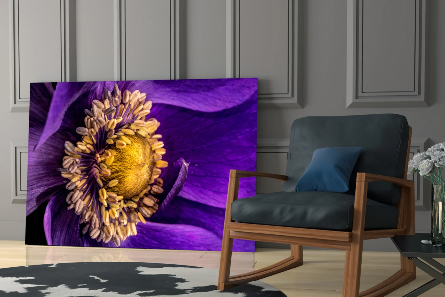 Yellow Flower Glass Wall Art - Image 6