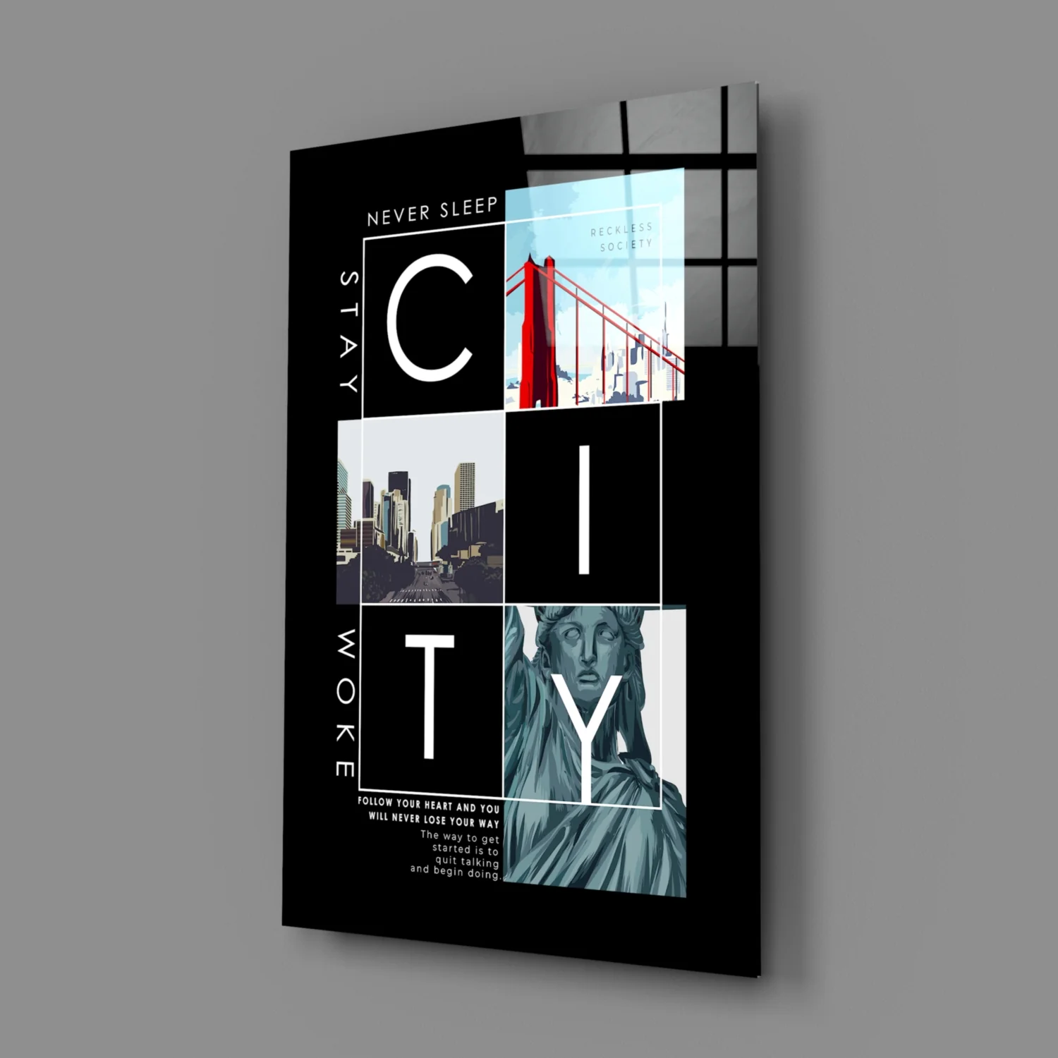 City Glass Wall Art - Image 2