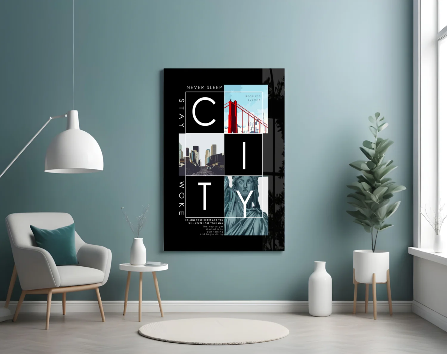 City Glass Wall Art - Image 4