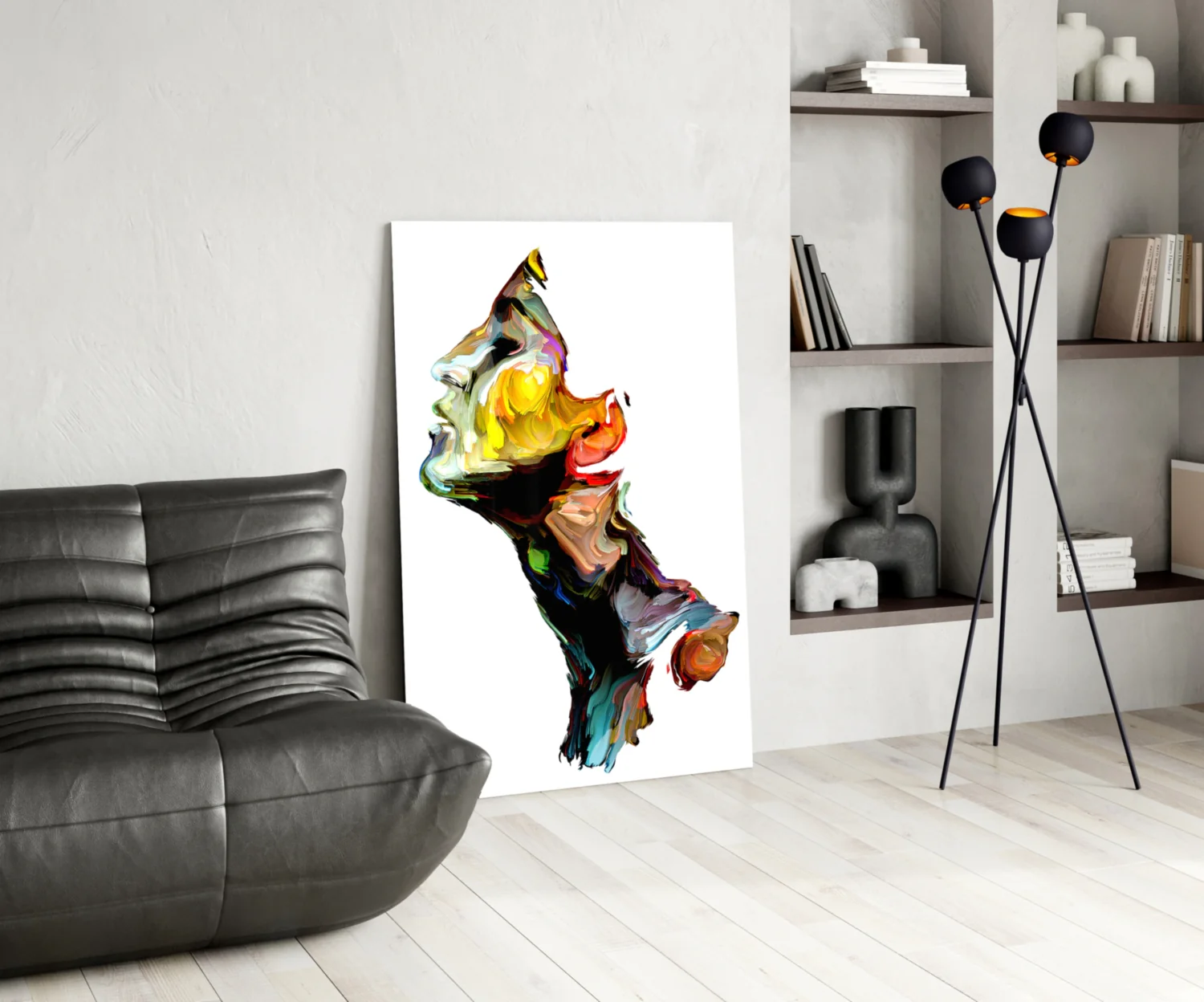 Abstract Portrait Glass Wall Art - Image 5