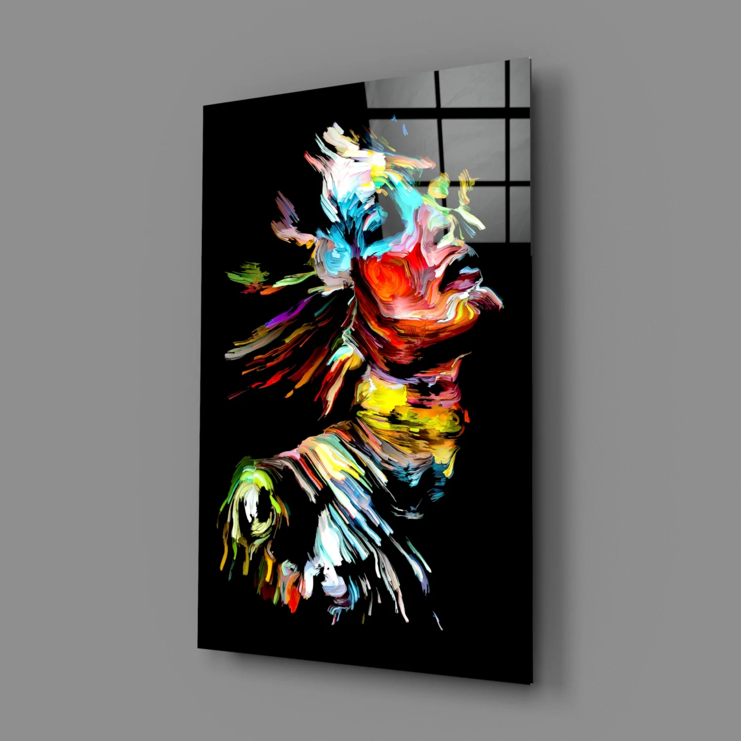 Abstract Portrait Glass Wall Art - Image 2