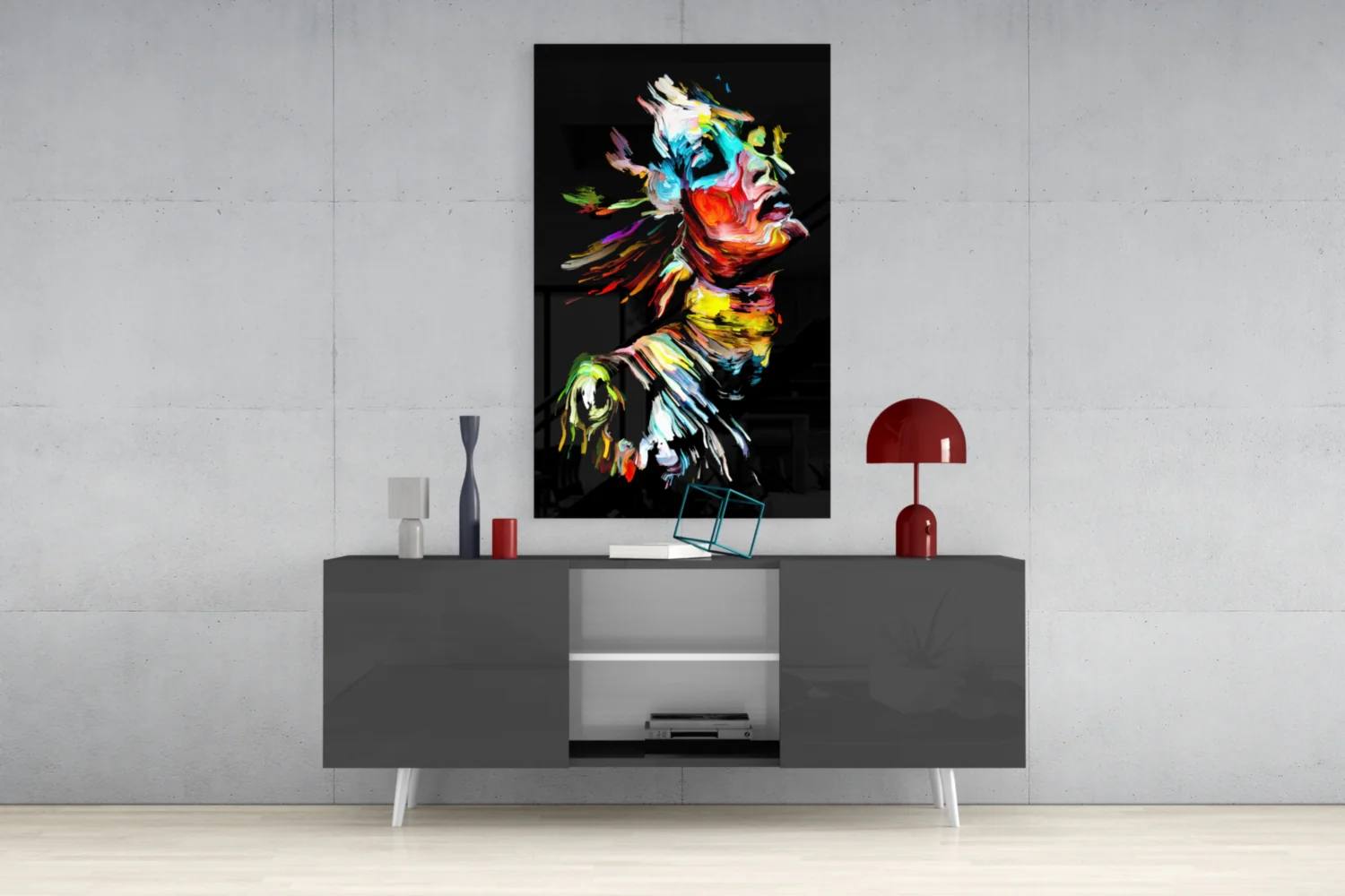 Abstract Portrait Glass Wall Art - Image 8