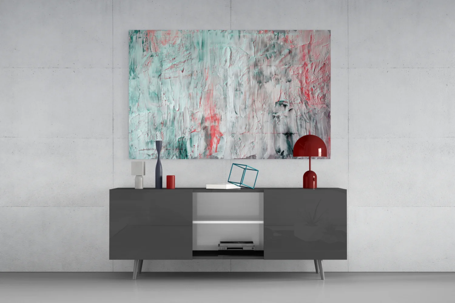 Oil Art Effect Abstract Pattern Glass Wall Art - Image 8