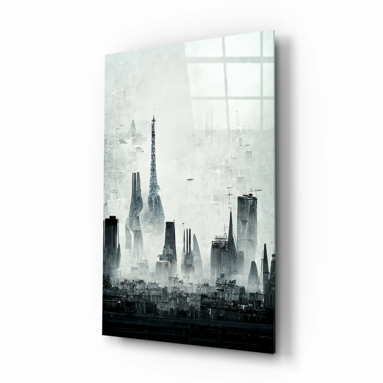 Old City Silhouette Glass Art || Designer Collection - Image 2