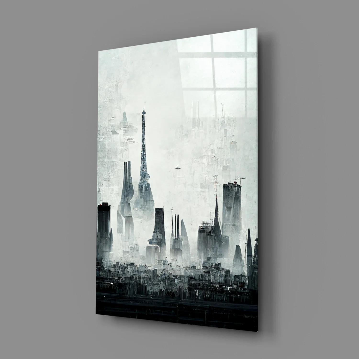 Old City Silhouette Glass Art || Designer Collection - Image 3