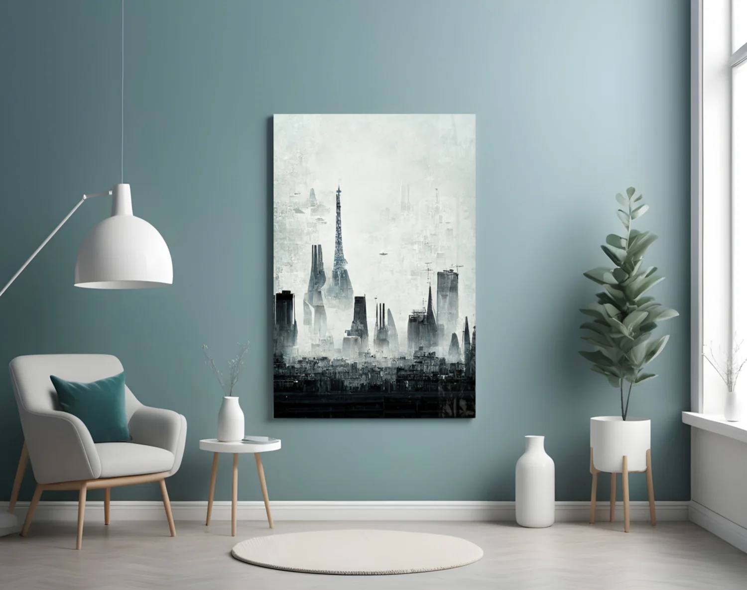 Old City Silhouette Glass Art || Designer Collection - Image 5