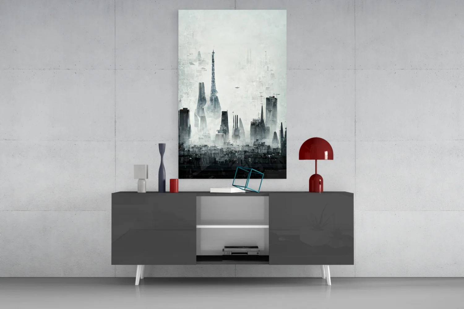 Old City Silhouette Glass Art || Designer Collection - Image 9