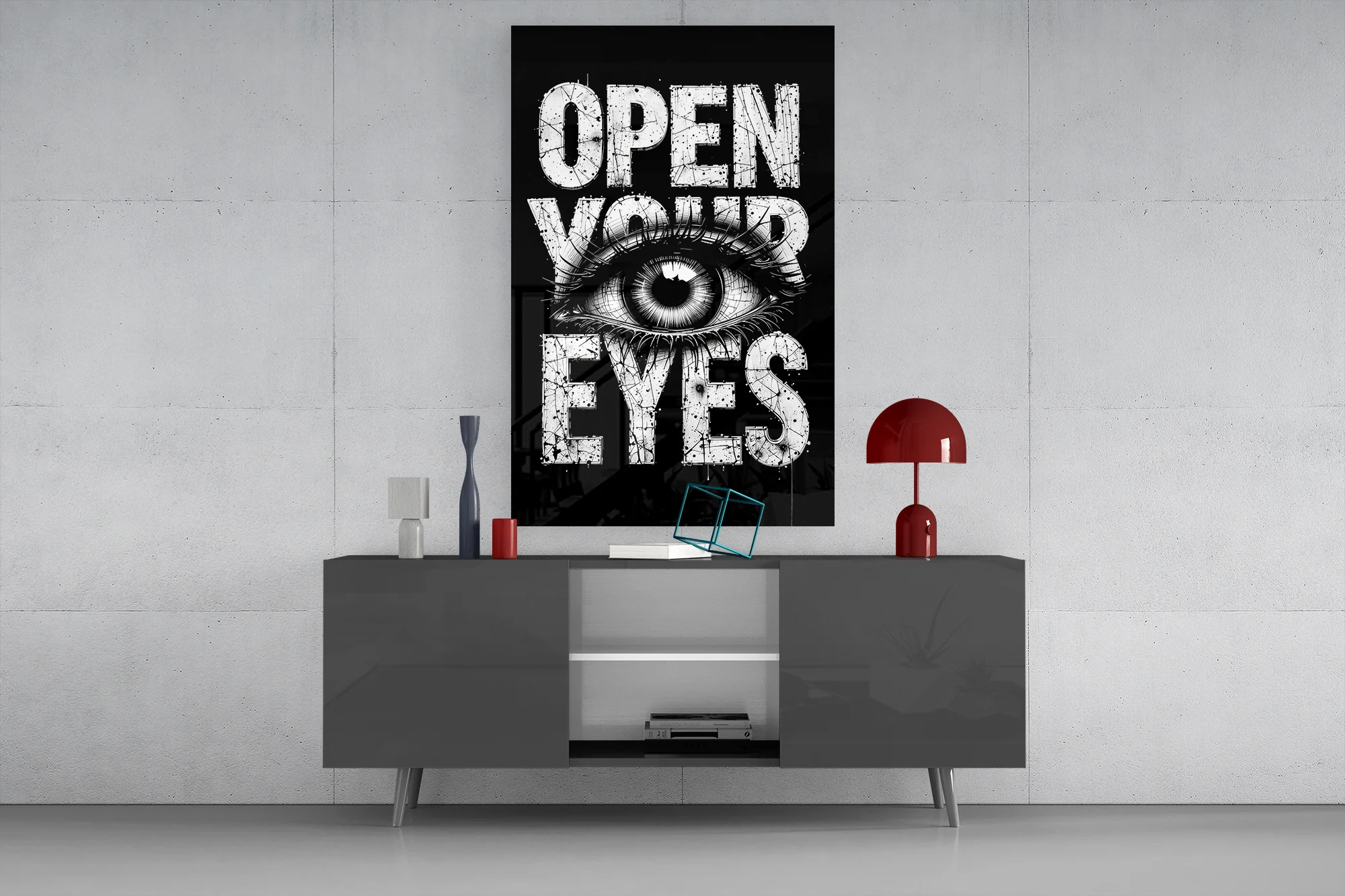 Open Your Eyes Glass Wall Art - Image 9