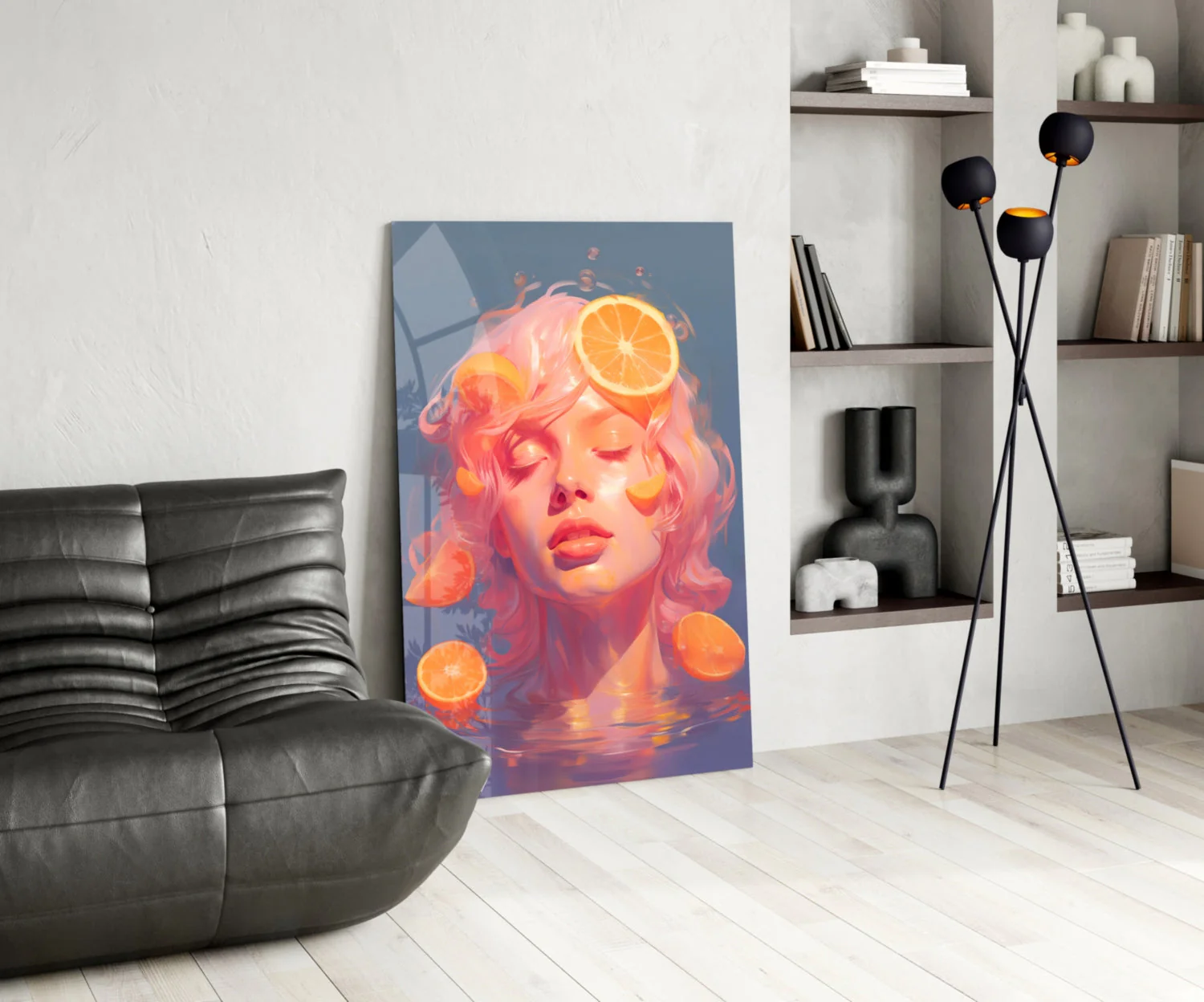 Orange Bubbles Glass Wall Art || Designer Collection - Image 5