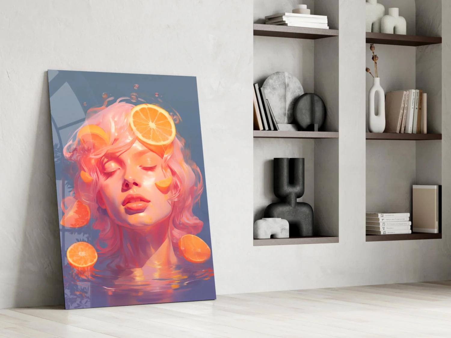 Orange Bubbles Glass Wall Art || Designer Collection - Image 6