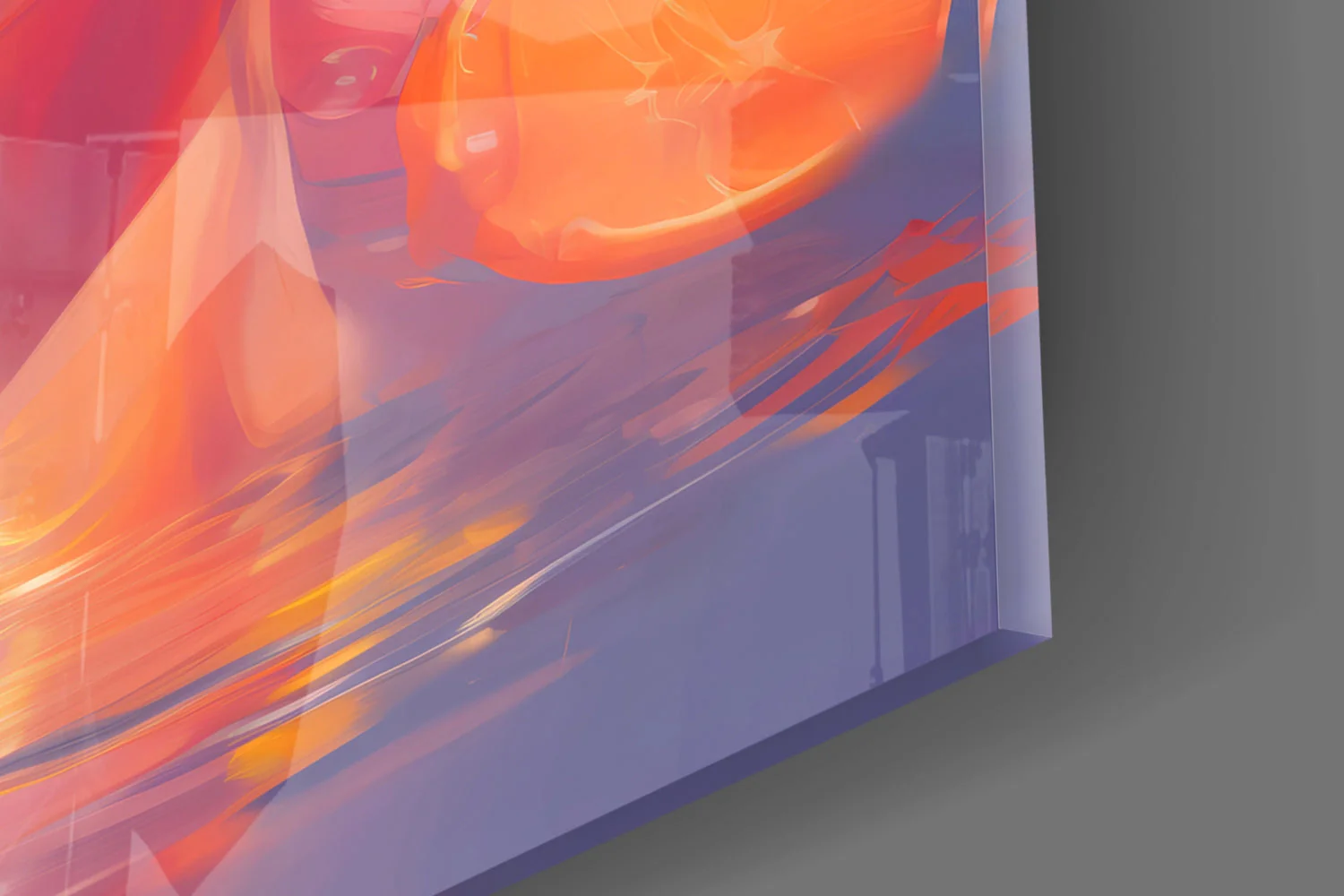 Orange Bubbles Glass Wall Art || Designer Collection - Image 7