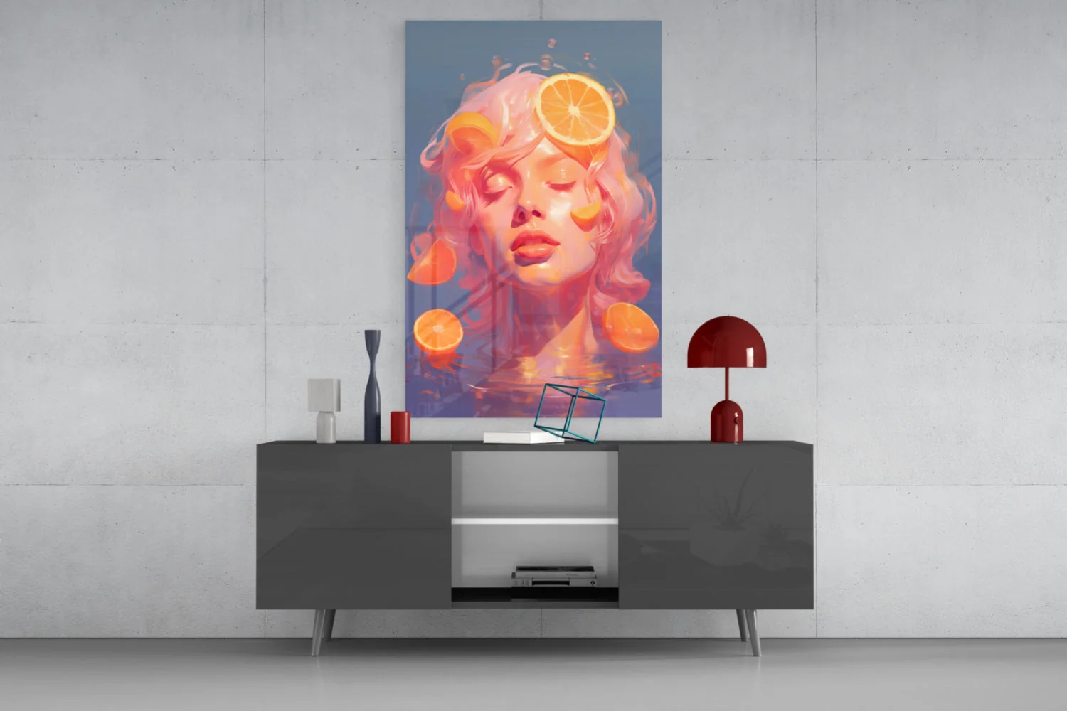 Orange Bubbles Glass Wall Art || Designer Collection - Image 8