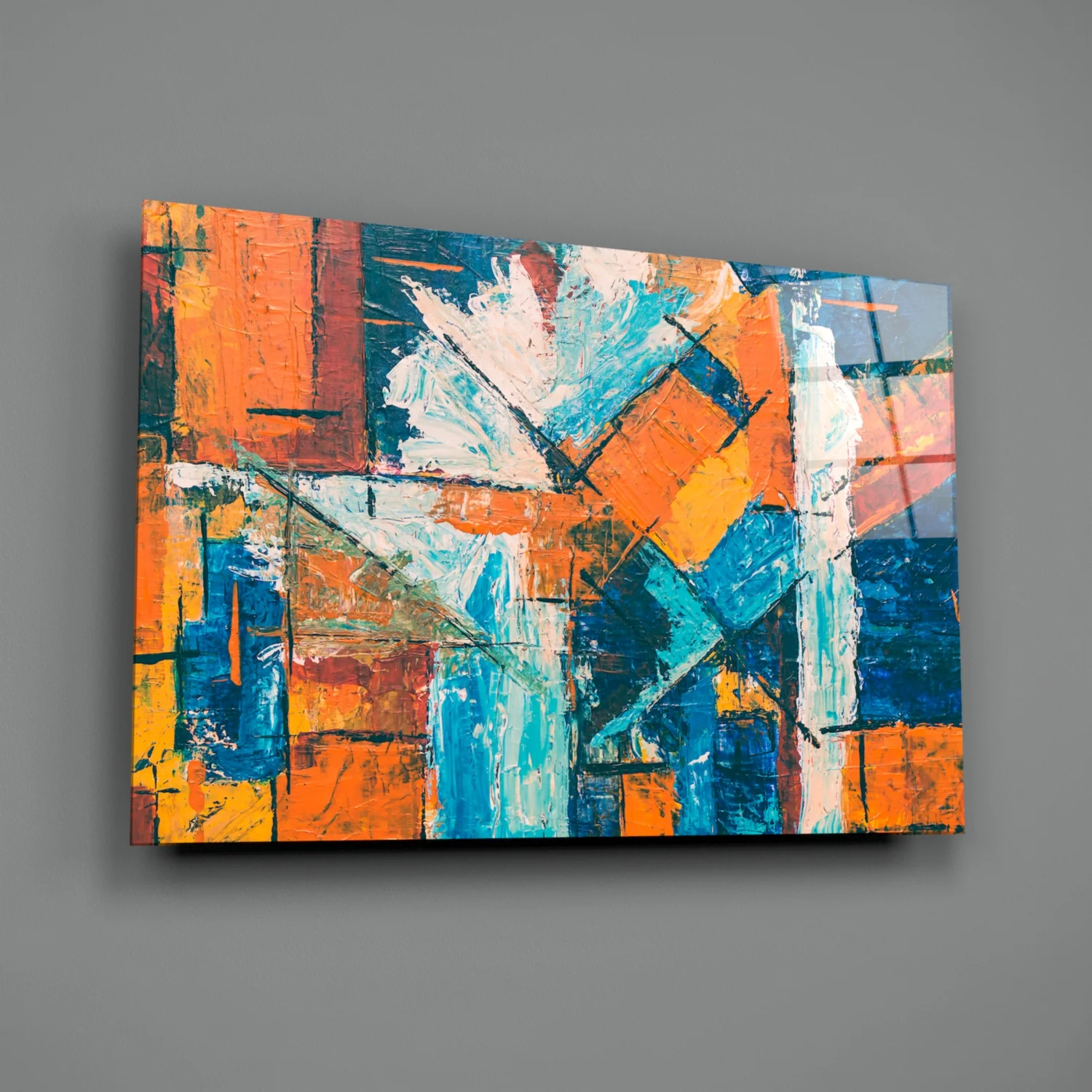 Orange Dream Glass Wall Art - Image 3