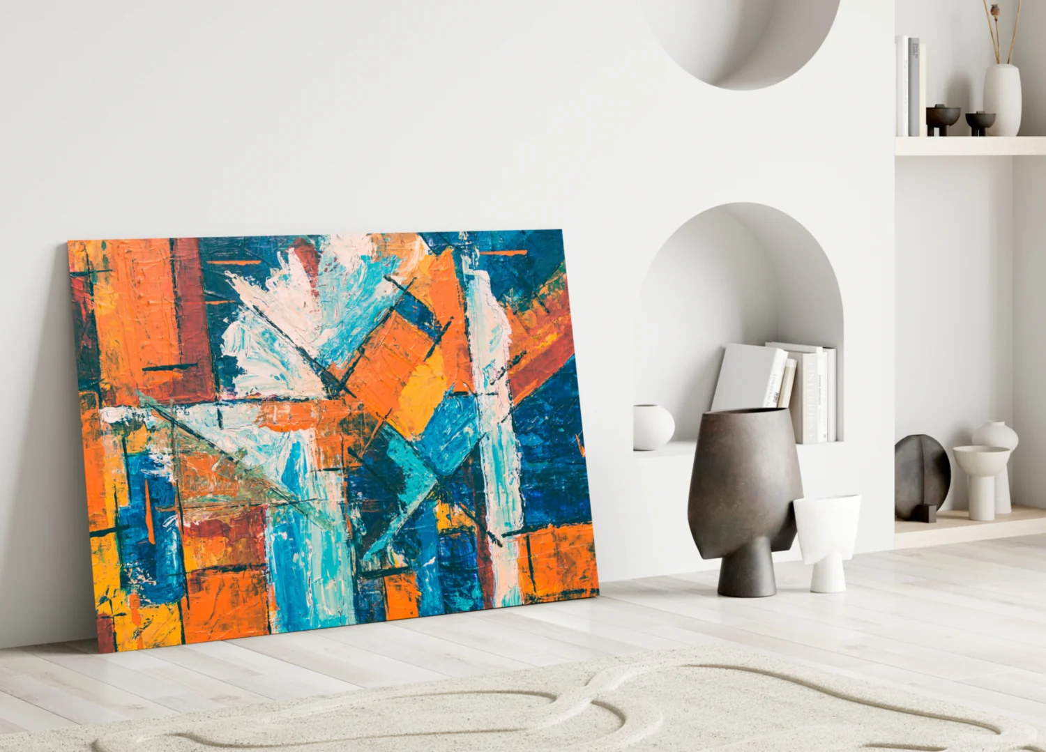 Orange Dream Glass Wall Art - Image 4