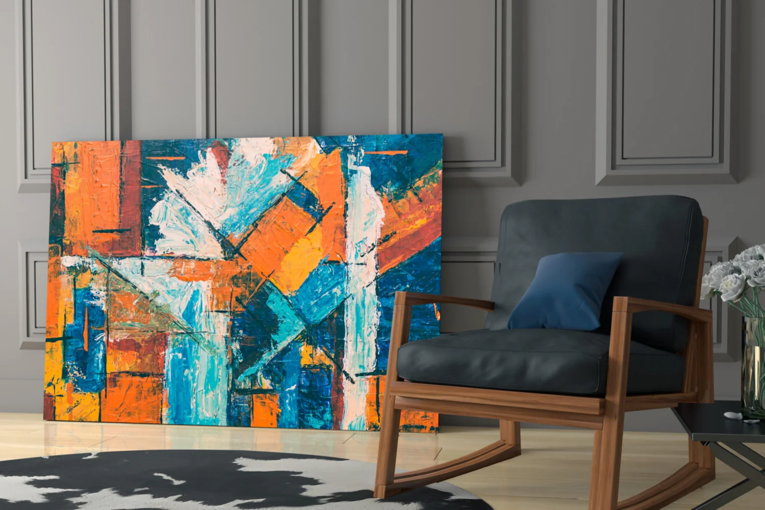 Orange Dream Glass Wall Art - Image 7