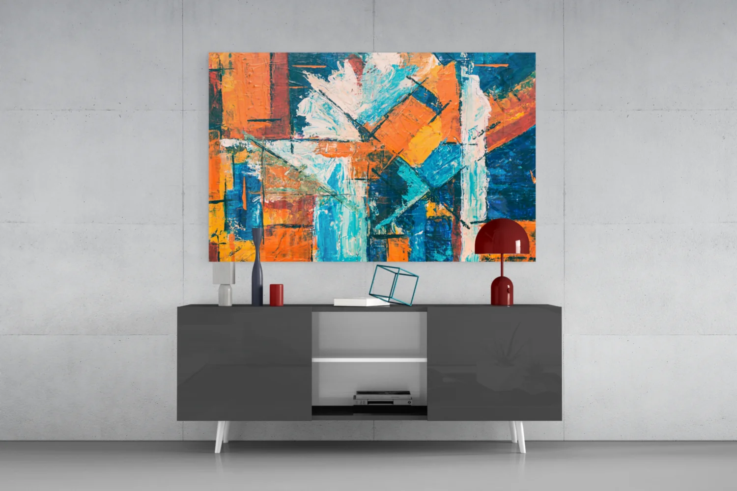 Orange Dream Glass Wall Art - Image 9