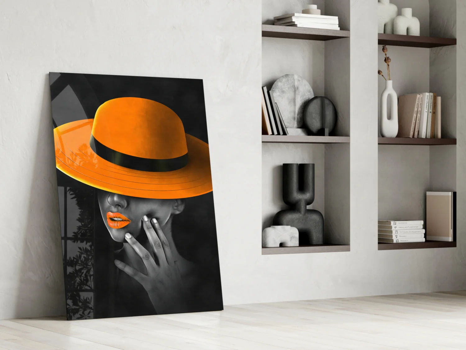 Orange Hat Glass Wall Art - Image 7