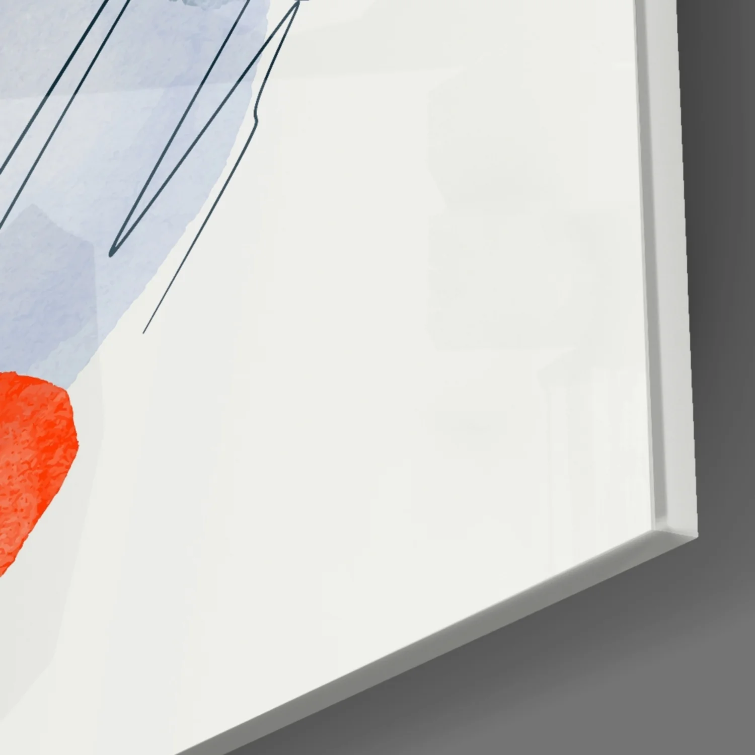 Orange Navy Watercolor Balance Glass Wall Art - Image 9