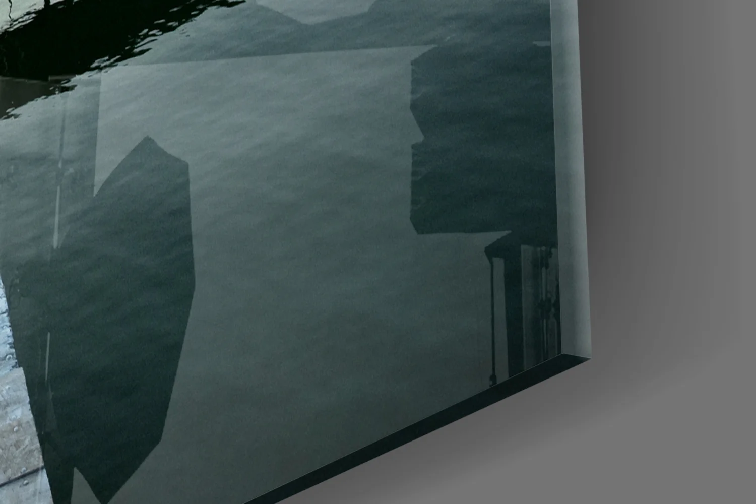 Orange Sunset Lake Swim Platform Glass Wall Art - Image 7