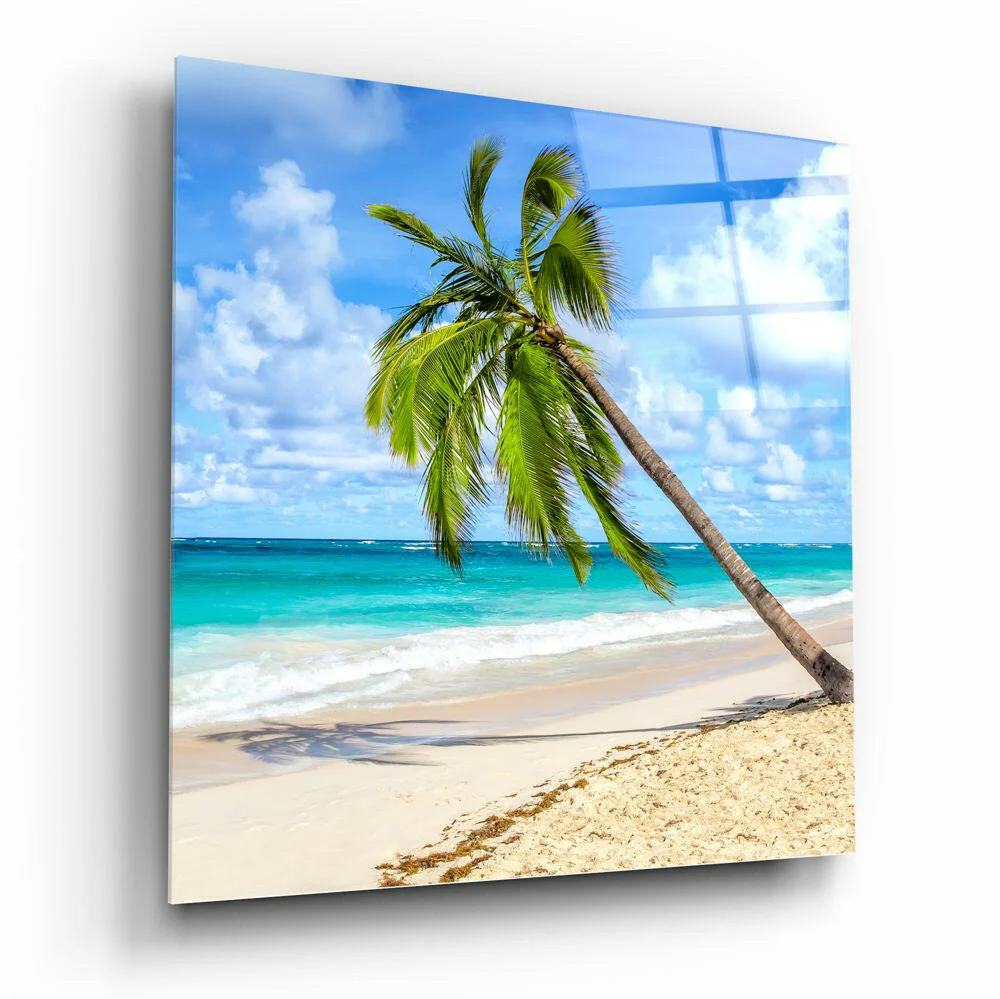 Palm Tree Glass Wall Art - Image 2
