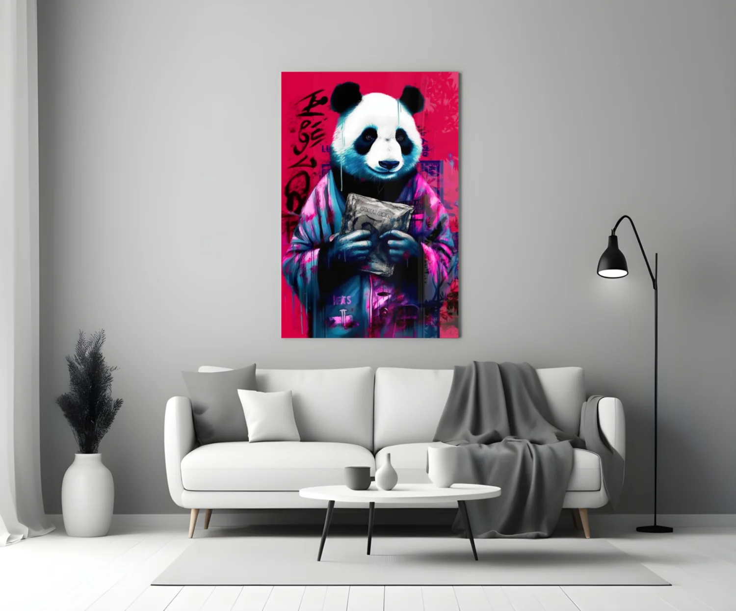 Panda Glass Wall Art || Designer Collection - Image 3