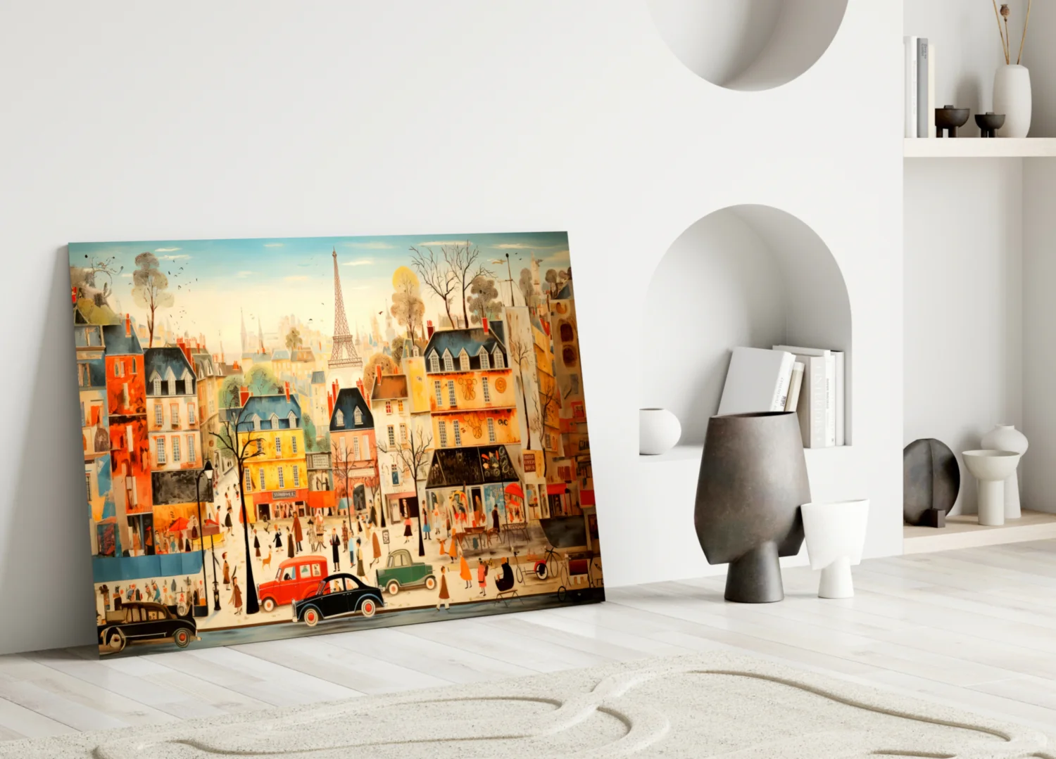 Paris' City Life Glass Wall Art|| Designer's Collection - Image 4